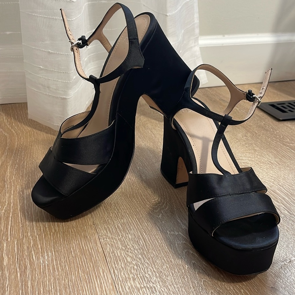 Black PLV Platform Sandals